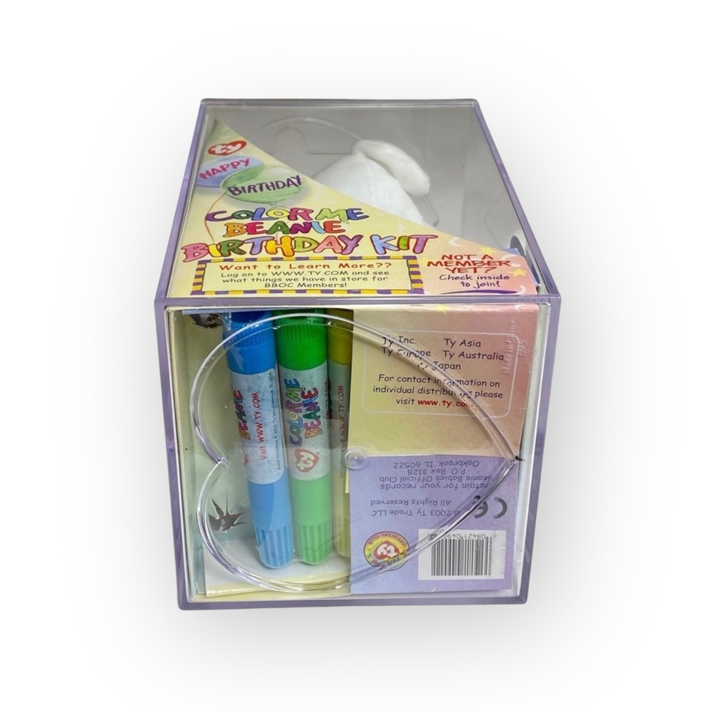 new Y2K Collectible: Beanie Babies Official Club 𖠌 Color Me Birthday Kit Dog 𖠌 - Picture 13 of 16